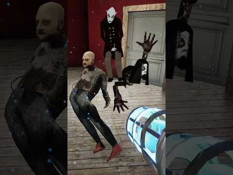 Using Plasma Gun against Granny Crawling Slendrina and Nosferatu in Granny 2 New Update