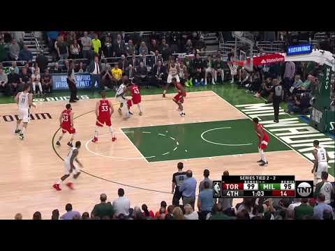 NBA, playoff 2019, Bucks vs. Raptors, Round 3, Game 5, Move 61, Khris Middleton, reporter good time