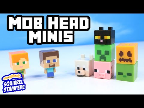 SquirrelStampede - Minecraft Mob Head Minis and Transforming Turtle Hideout Case Review
