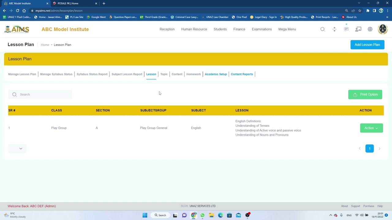 AIMS Lesson and Topics tutorial | AIMS | English