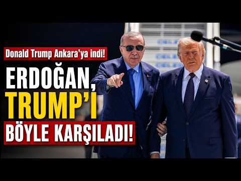 Donald Trump’ı Ankara’ya indi: Erdoğan, Trump'ı böyle karşıladı!