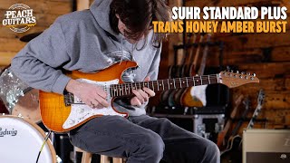 Video thumbnail for No Talking...Just Tones | Suhr Standard Plus Trans Honey Amber Burst by Peach Guitars