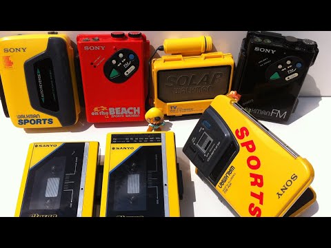Walkman Collection SPORTS Radio Cassette Player Waterproof DD Yellow Banana Kassettenspieler Part 1