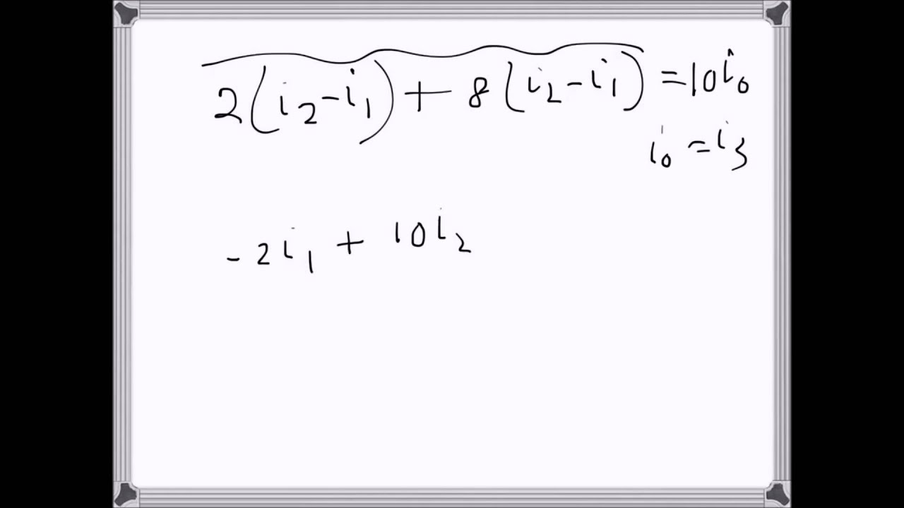 Electrical Engg: CKT solving using loop current method (problem example)
