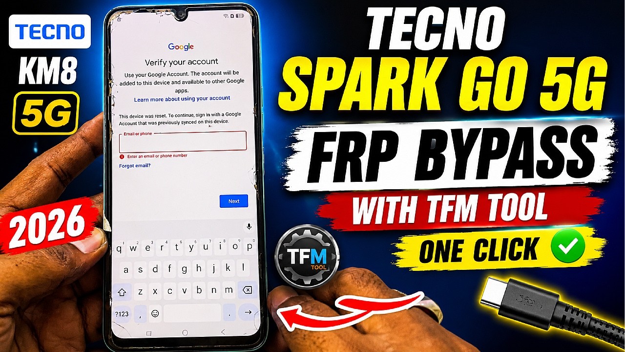 Tecno Spark Go 5G (KM8) FRP Bypass with TFM Tool 2026 | One Click FRP Reset | Latest Method