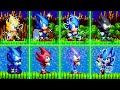Evolution Of Super Sonic Forms In Sonic Mania Hyper Dark Lighting Super God And MUI