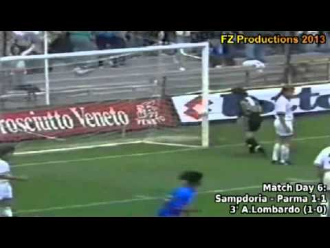 Serie A 1993-1994, day 6 Sampdoria - Parma 1-1 (A.Lombardo goal)