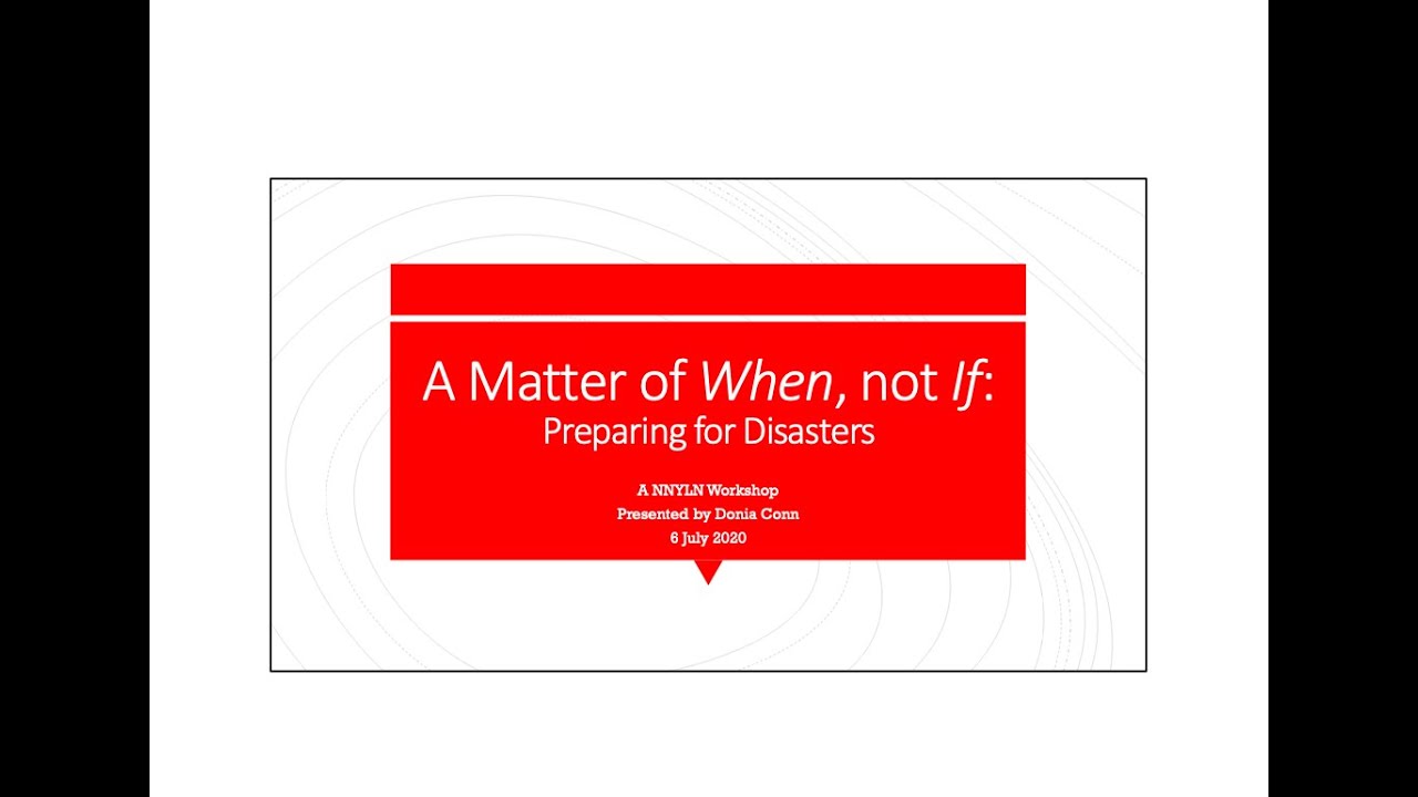 NNYLN Disaster Planning & Policy Workshop (1 of 2)