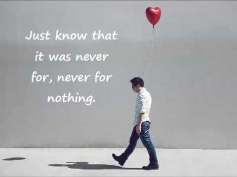 Jason Chen - Never For Nothing Lyrics on Screen