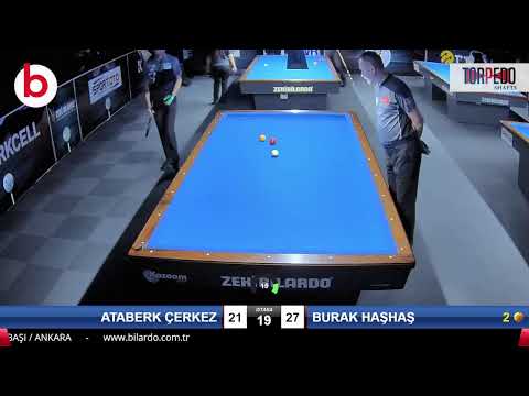 ATABERK ÇERKEZ & BURAK HAŞHAŞ Bilardo Maçı - 2024 U21 1.ETAP-FİNAL GRUBU 1/2