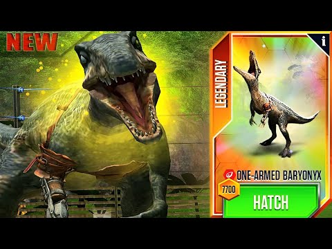 NEW ONE ARMED BARYONYX X3 MAX LEVEL 40 | JURASSIC WORLD THE GAME