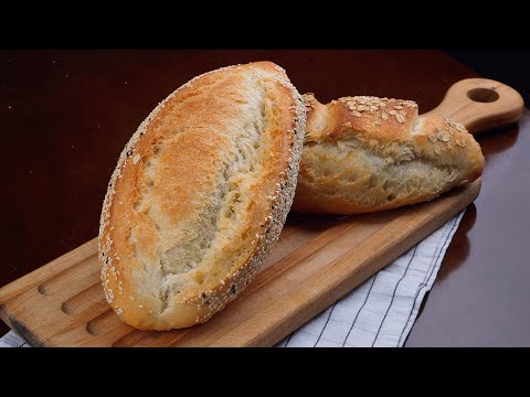 用法国老面制作的白面包 | 低脂面包|Lean Bread