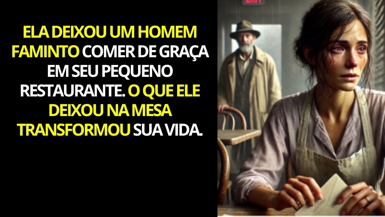 Ela Deixou um Homem Faminto Comer de Graça em Seu Pequeno Restaurante.Ele Deixou Mesa deixou Em...