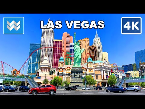 [4K] Las Vegas Strip Drive - Hotel Sightseeing Driving Tour & Vacation Travel Guide