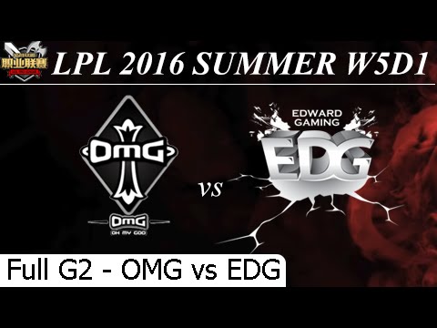 OMG vs EDG Game 2 Full 23/06/2016 - LPL Summer 2016 W5D1M2 Oh My God vs Edward Gaming
