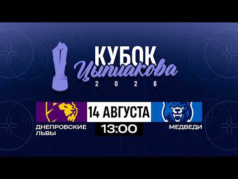 Днепровские львы - Медведи | 14.08.2026 | Кубок Цыплакова | За 13 место | Матч #2 | Трансляция