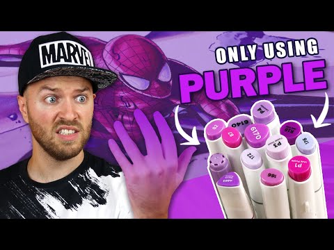 Coloring using EVERY PURPLE MARKER I own - Violet is Purple too right..?