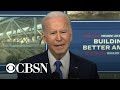 Biden touts infrastructure bill with key parts of agenda stalled in Congress