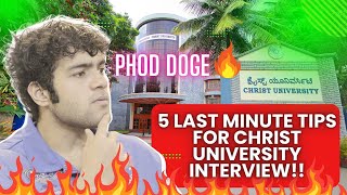 Last Minute Tips for Christ University Interview | Christ University Bangalore | Micropresentation