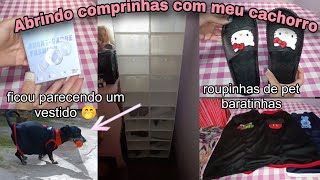 Abrindo comprinhas da Shopee com meu cachorro 
