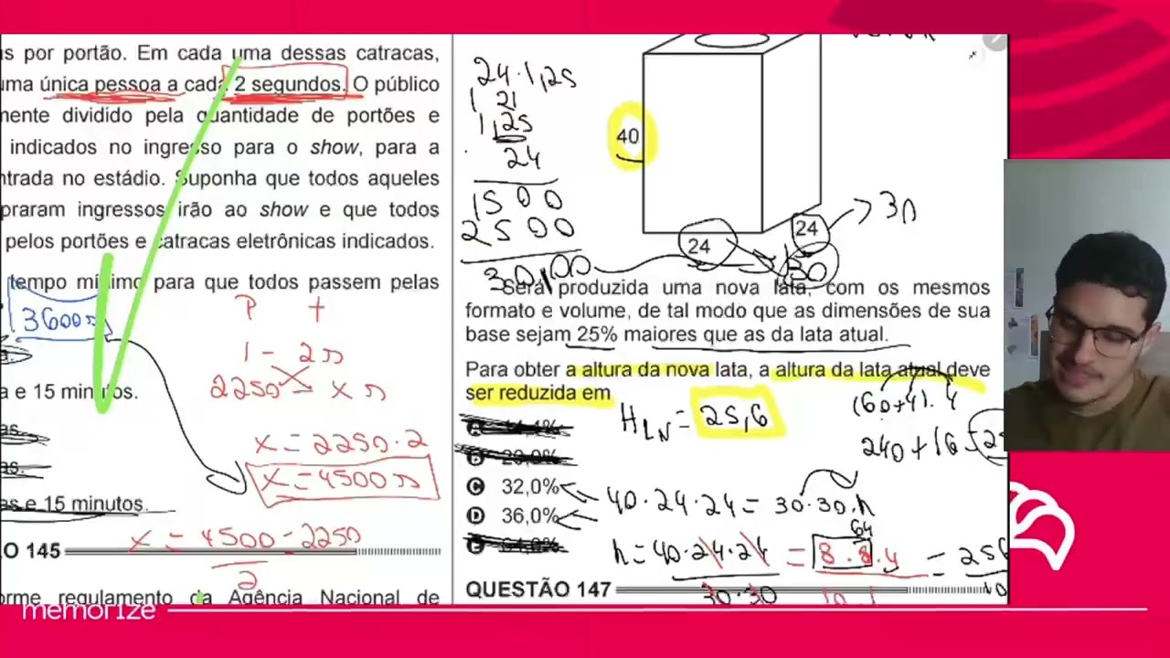 Resolução em Vídeo — Questão 151 ENEM 2014