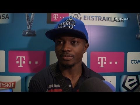 Saidi Ntibazonkiza po meczu Cracovia - Górnik Zabrze (4.04.2014)