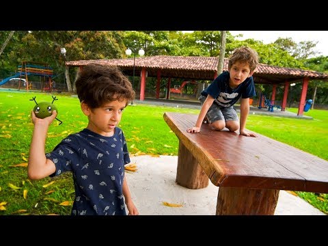 kids pretend play in playground | Outdoor Kids Play