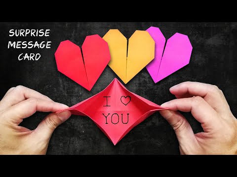 Origami Heart Surprise Message | Valentine's Day Pop-Up Card