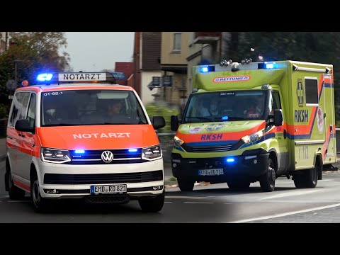 [Erstmalig & Dauerpressluft] Einsatzfahrten Rettungsdienstes der DRK & RKSH Emden