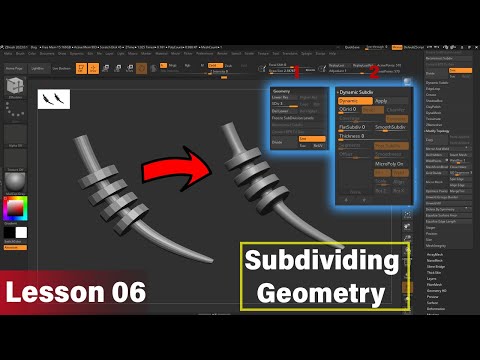 Lesson 06 - Subdividing geometry in ZBrush