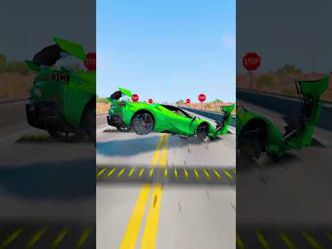 Cars vs 10 Spike Strips 🚗 #shorts