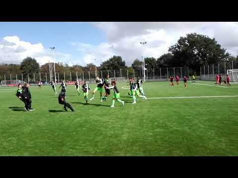 vvSpijkenisse JO17 scoort 1-2 tegen DWS JO17