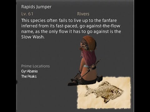 FFXIV Stormblood Fishing Leves - Slow Wash, Rapids Jumper