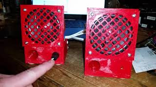 3D Printed Stereo Speaker Cases For Eagle L018A 10W Speakers & STA540 Multiwatt Amplifier
