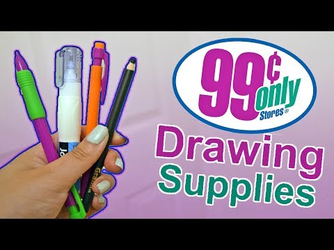 USING ONLY $1 DOLLAR STORE DRAWING SUPPLIES Video