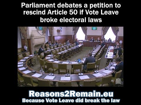 Parliament debates rescinding Article 50