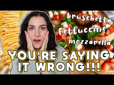 How to Pronounce Italian Food Names