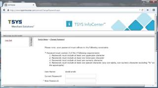How to login to TSYS InfoCenter for customized payment processing data and reports