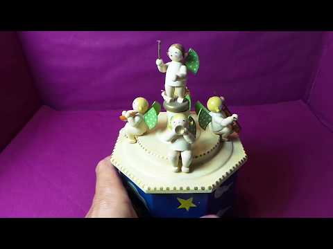 Erzgebirge Wendt & Kühn Spieluhr Spieldose uralt Engelorchester