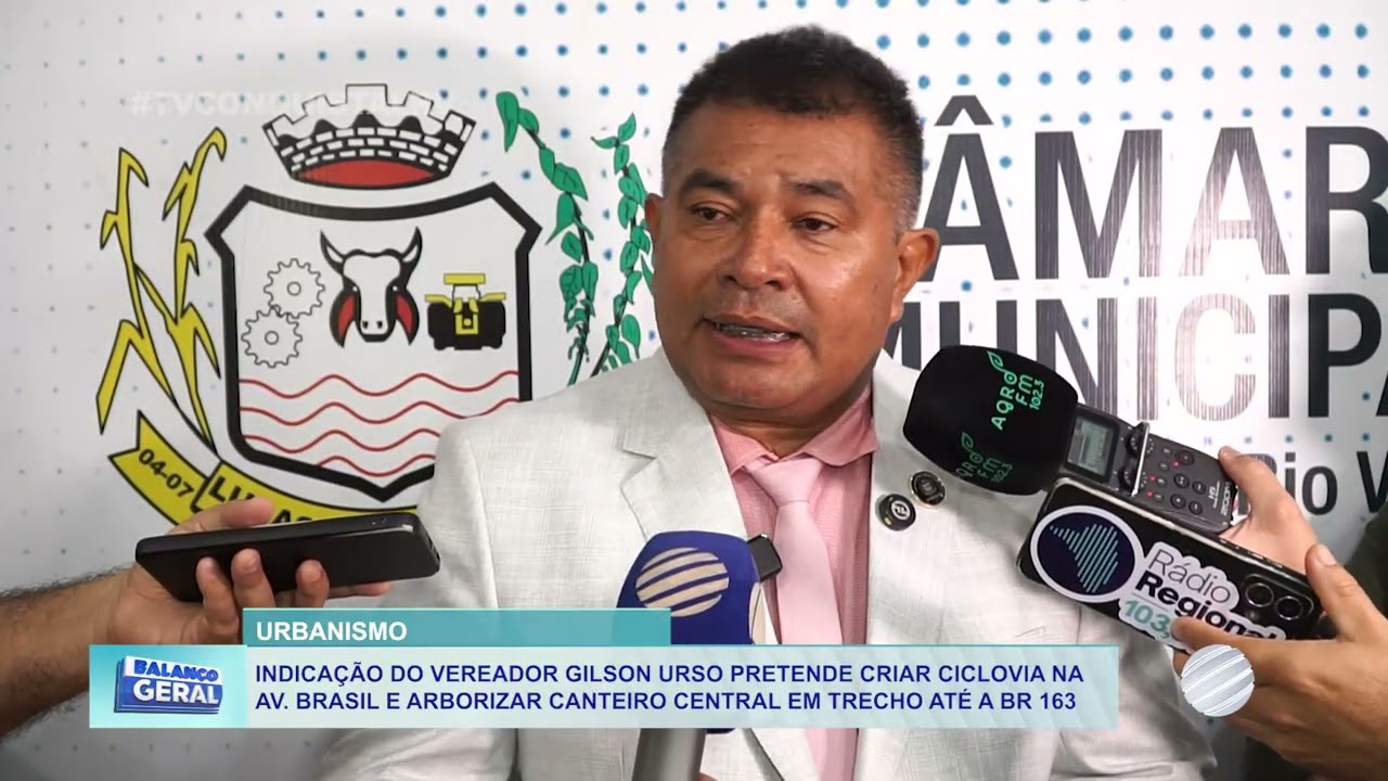 Vereador Gilson Urso propõe arborização com ipês na Avenida Brasil em Lucas do Rio Verde.