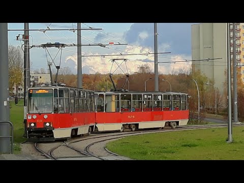 Przejazd Linią 2 [Konstal 105Na - 611+612].