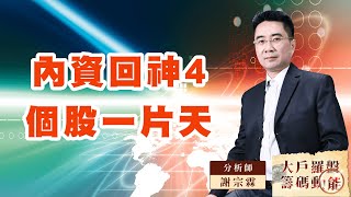 內資回神4 個股一片天｜大戶羅盤籌碼動能 ｜謝宗霖 (圖)