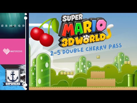 Super Mario 3D World 2-5 Double Cherry Pass (3 Players )