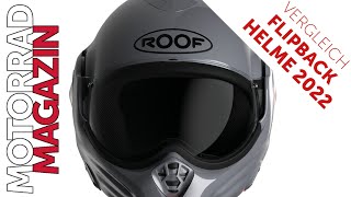 Vergleich Flipback-Helme 2022 - Vier Helme im Test - Funktion, Komfort, Gewicht, Preis