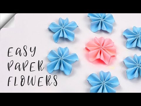 Beautiful paper flowers Easy paper crafts