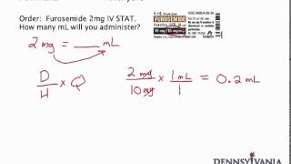 Dose Conversion #1 - mg to mL Using Label