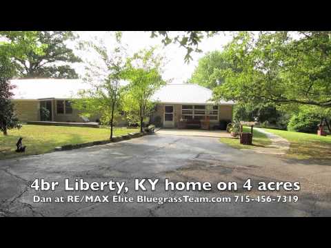 4 ac wooded park-like land, 4br stone home, Motivated Seller, Liberty, Kentucky