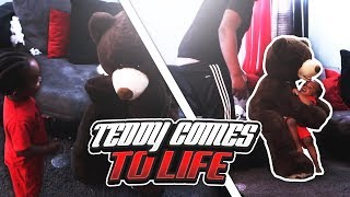 GIANT TEDDY BEAR PRANK ON MY 2 YEAR OLD SON !!!