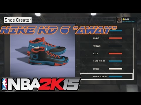 NBA 2K15 Shoe Creator | Nike KD 6 Away | Xbox One PS4