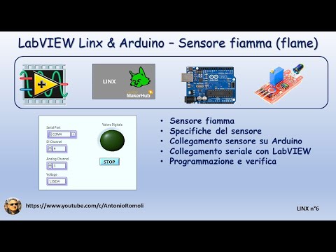Labview collegamento seriale con Arduino e Linx :  controllo di un sensore di fiamma